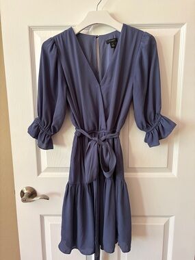 HALOGEN Faux Wrap Dress